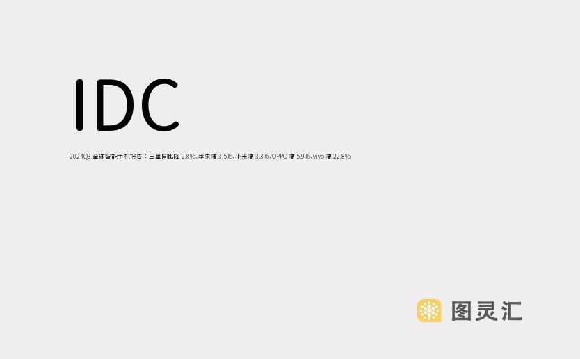 IDC 2024Q3 全球智能手机报告：三星同比降 2.8%、苹果增 3.5%、小米增 3.3%、OPPO 增 5.9%、vivo 增 22.8%